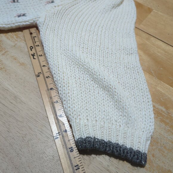 JAMIE SCOTT Vintage Women's sweater sz M long sleeve sweater knitted by hand - Picture 15 of 16